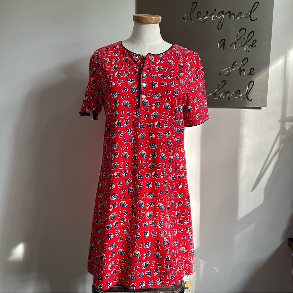 Draper James Red and Blue Floral Mini Dress